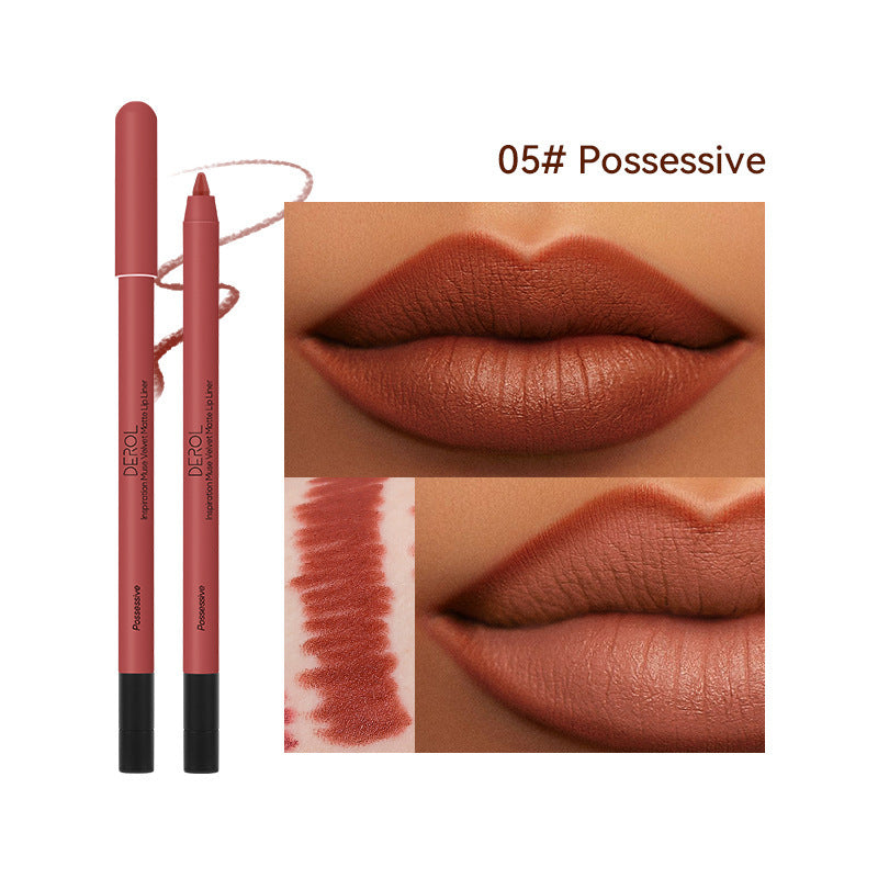 Korean Matte Lip Liner High Shade Velvet Mist Lipstick